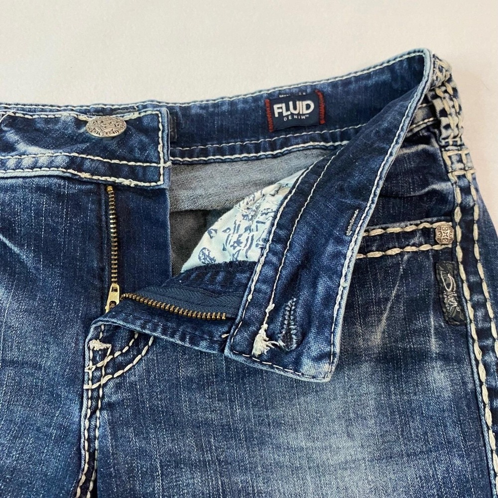 Silver Jeans Co Fluid Denim Suki Capri's Women's Embellished Pockets 30/22.5 EUC - Picture 5 of 14
